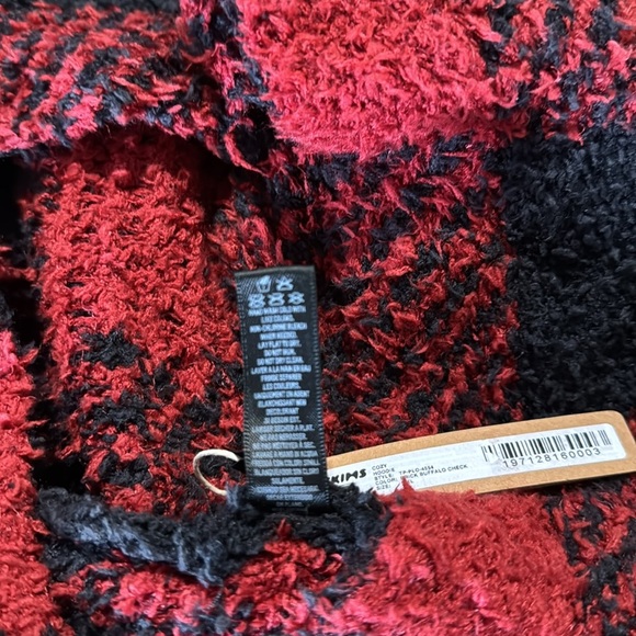 Skims Set  NWT Cozy Brick Buffalo Check Textured Hoodie & Jogger Set - Picture 14 of 16
